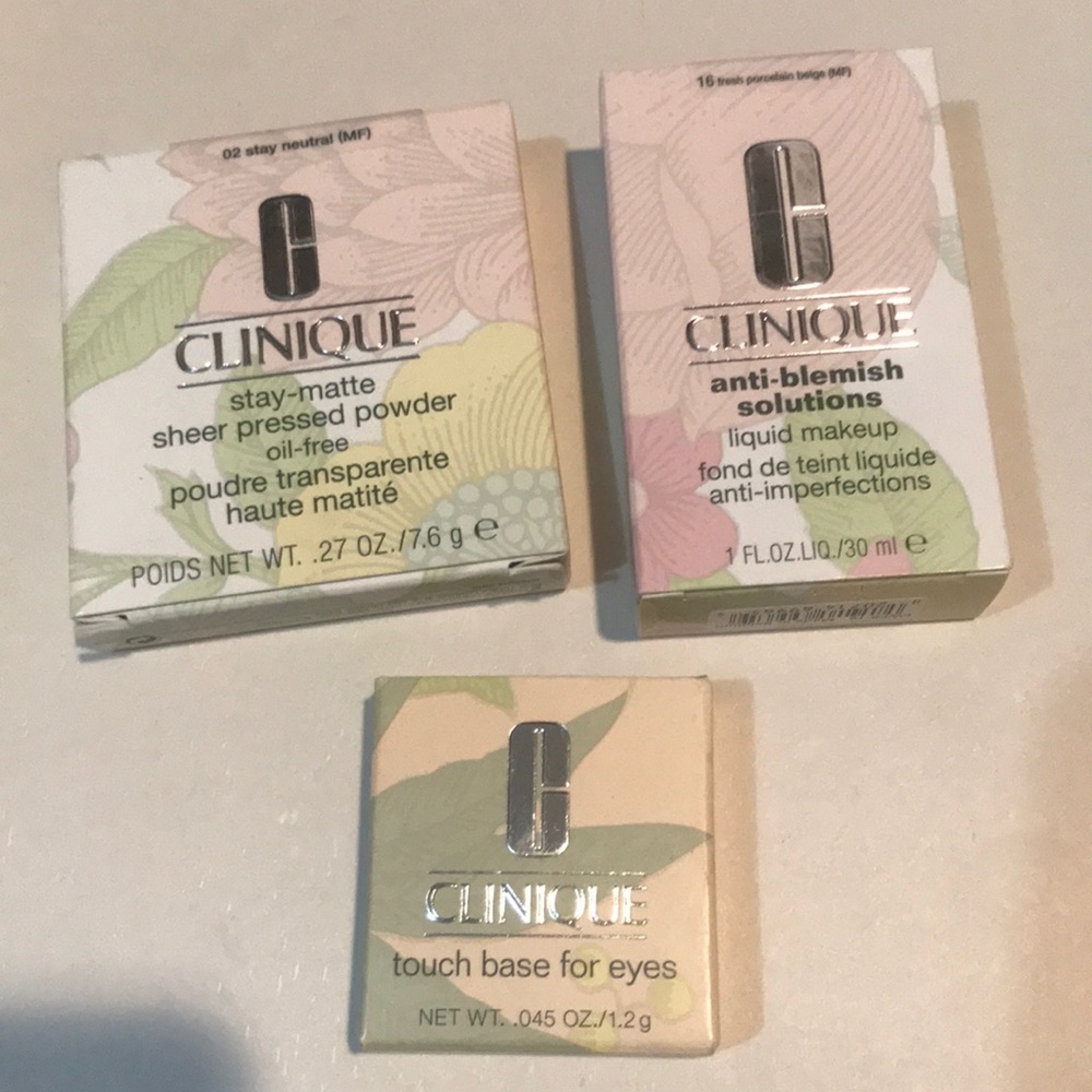 Clinique Face Powder, Foundation, eyes touchbase